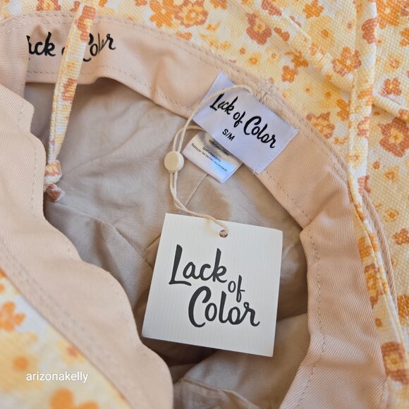 NWT Lack of Color Holiday Sun Hat Peach Bloom Cotton Bucket - Picture 2 of 6